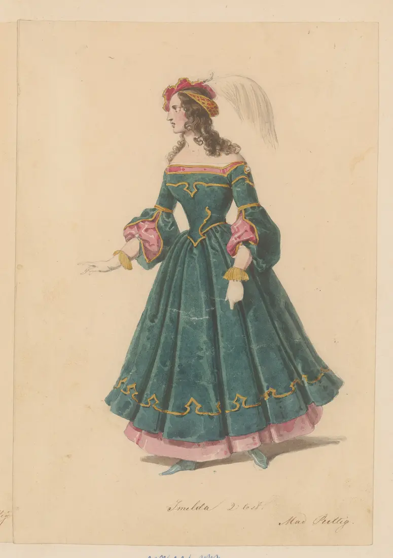 Imelda Lambertazzi, Titel der Serie: Figurinen des k.k. Hof-Burgtheaters