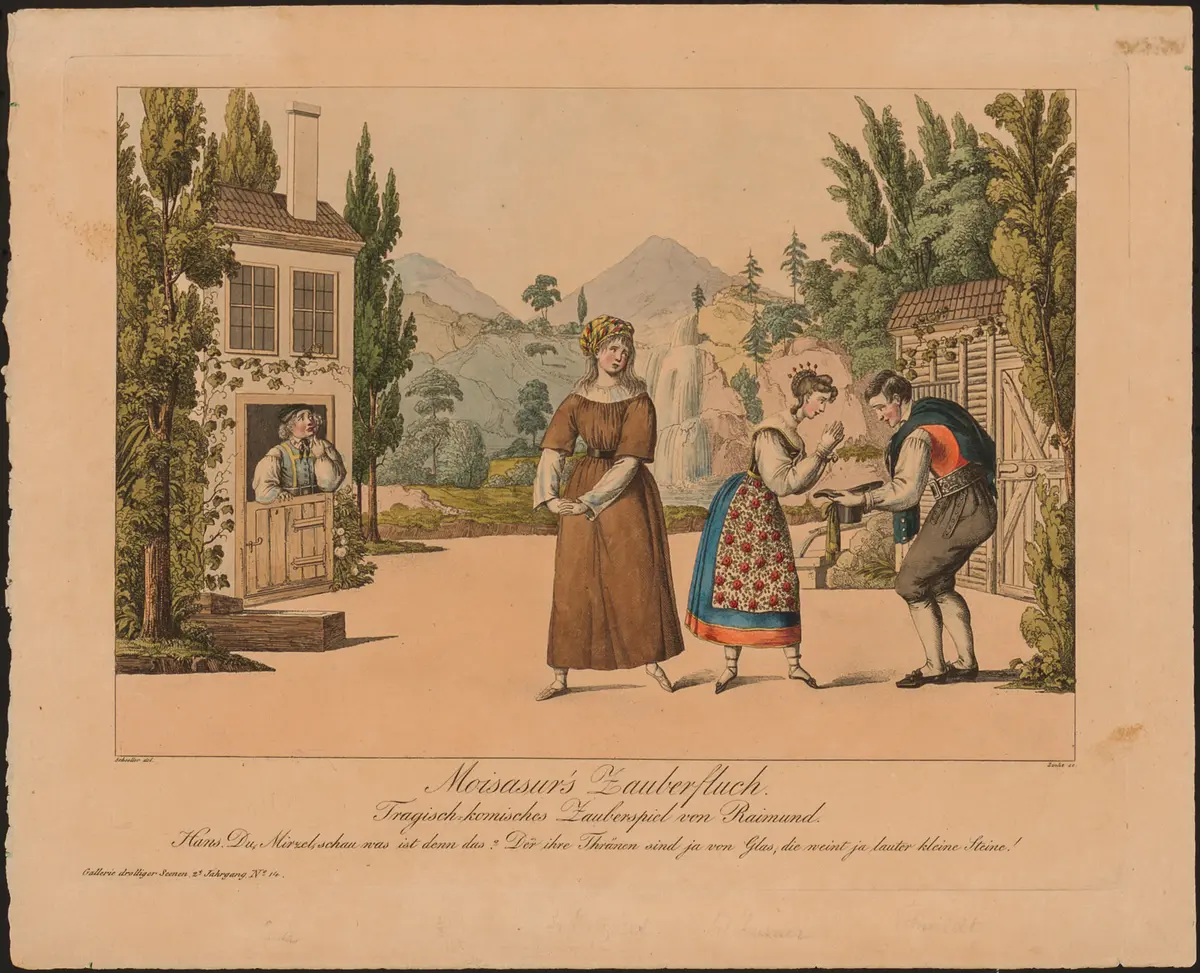 Moisasur's Zauberfluch, Alternativtitel: Moisasurs Zauberfluch, Titel der Serie: Gallerie drolliger Scenen, Name der Zeitschrift: Wiener Theaterzeitung