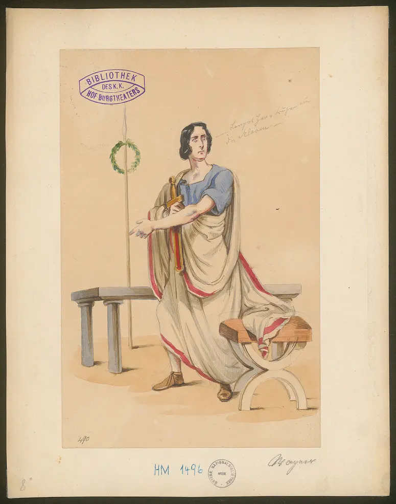 Julius Cäsar, Originaltitel: The Tragedy of Julius Caesar, Titel der Serie: Figurinen des k.k. Hof-Burgtheaters