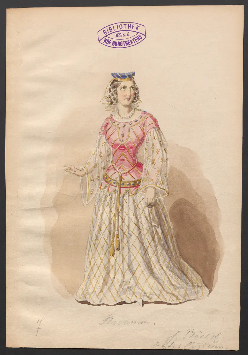 König und Bauer, Titel der Serie: Figurinen des k.k. Hof-Burgtheaters