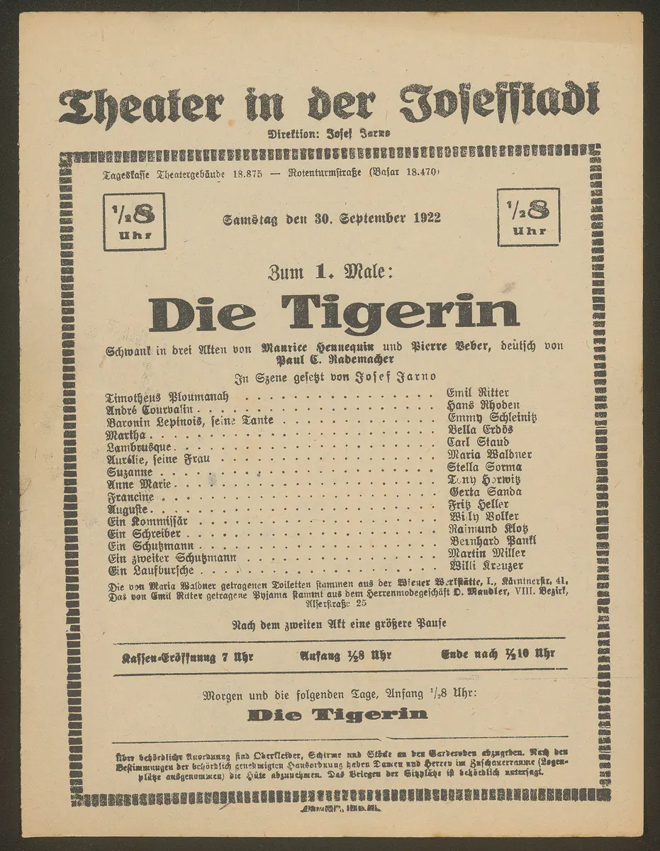 Die Tigerin, Et moi j'te dis qu'elle t'a fait de l'oeil (Originaltitel)