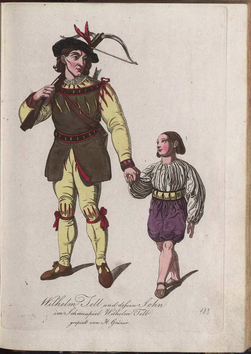 Wilhelm Tell, Titel der Serie: Auswahl schöner Costumes für Theater- und Ball-Anzüge