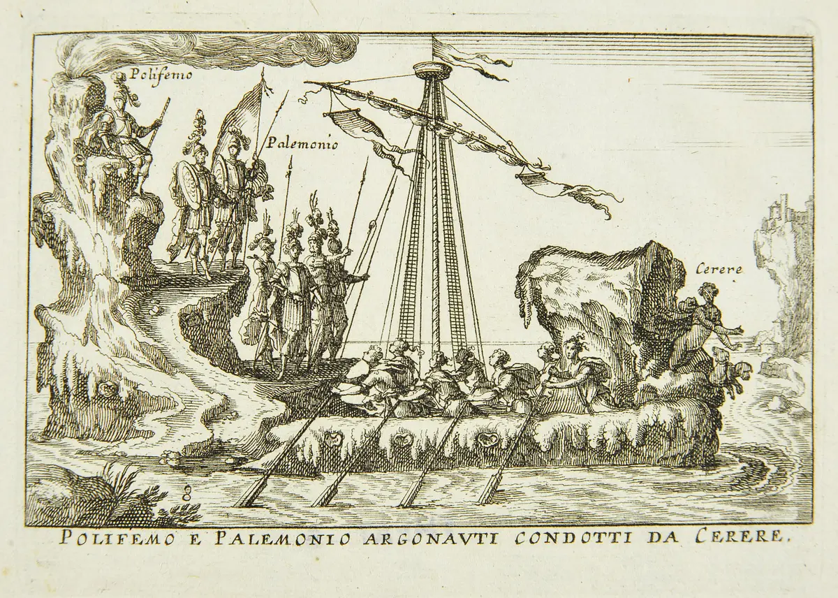 Le Magnifique carousel fait sur le fleuve de l'Arne a Florence pour le marriage de Grande Duc, Inventartitel: Carousel auf dem Arnofluß, Verweis auf Stücktitel: L'Argonautica