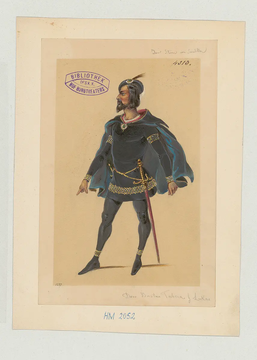 Der Stern von Sevilla, Originaltitel: La estrella de Sevilla, Titel der Serie: Figurinen des k.k. Hof-Burgtheaters