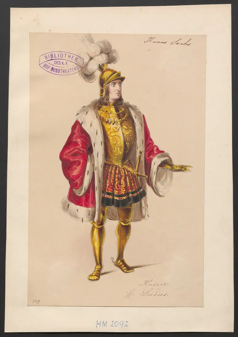 Hans Sachs, Titel der Serie: Figurinen des k.k. Hof-Burgtheaters