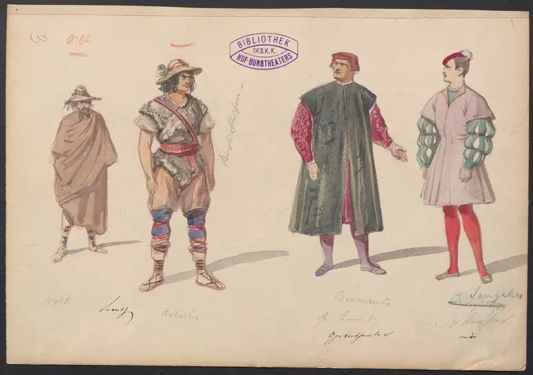 Michel Angelo, Titel der Serie: Figurinen des k.k. Hof-Burgtheaters