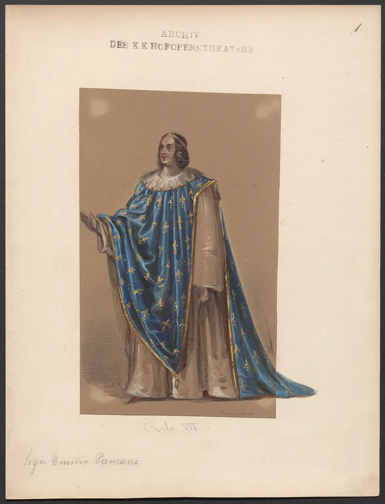 Giovanna d'Arco, Titel der Serie: Figurinen des k.k. Hofoperntheaters