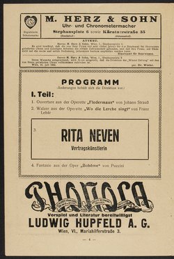 Theater und Kabarett Hölle, Revanche, Das Amüsiermädel