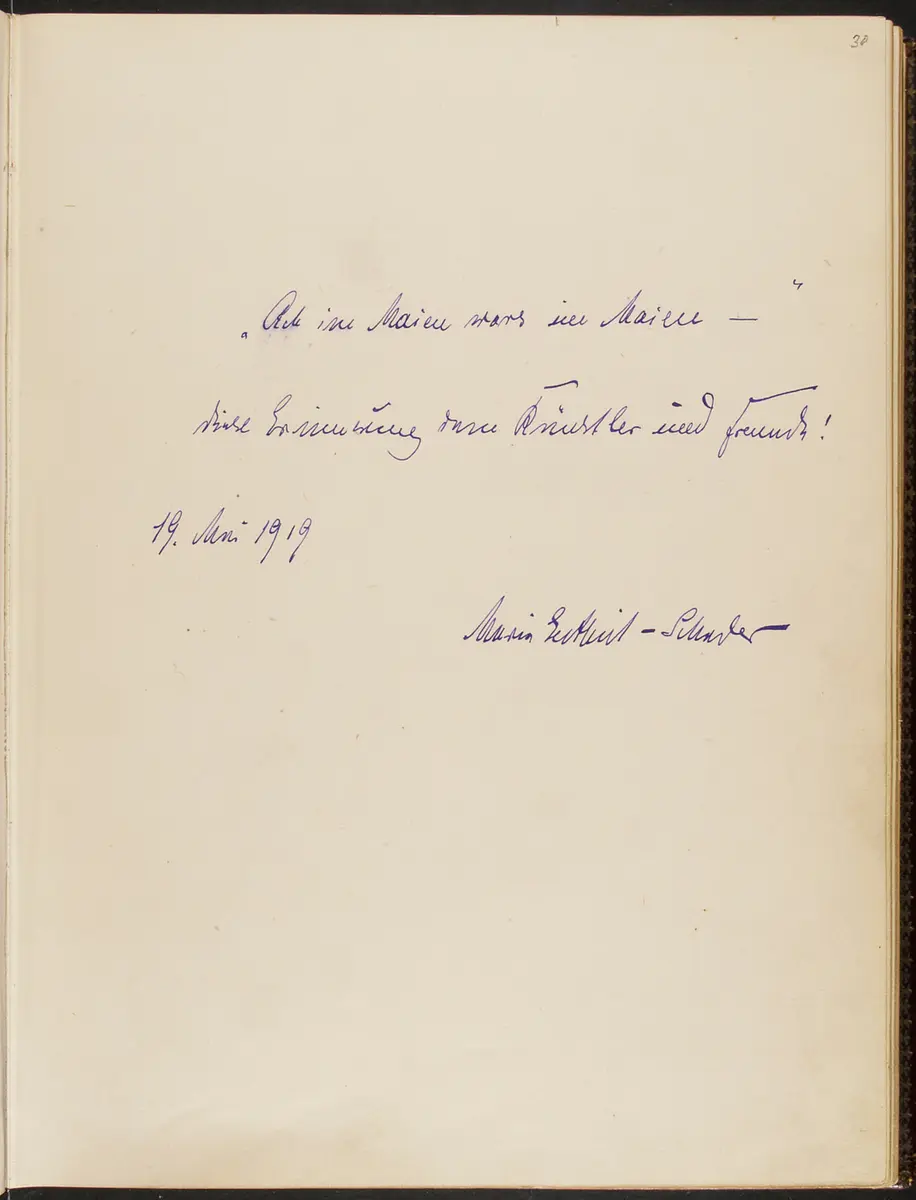 Gästebuch. Atelier Franz-Xaver Setzer, Wien