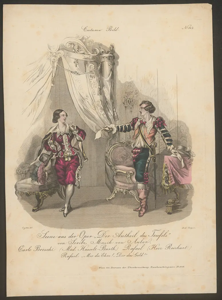 Der Antheil des Teufels, Titel der Serie: Costume-Bild, Name der Zeitschrift: Wiener Theaterzeitung