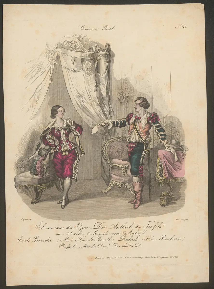 Der Antheil des Teufels, Titel der Serie: Costume-Bild, Name der Zeitschrift: Wiener Theaterzeitung