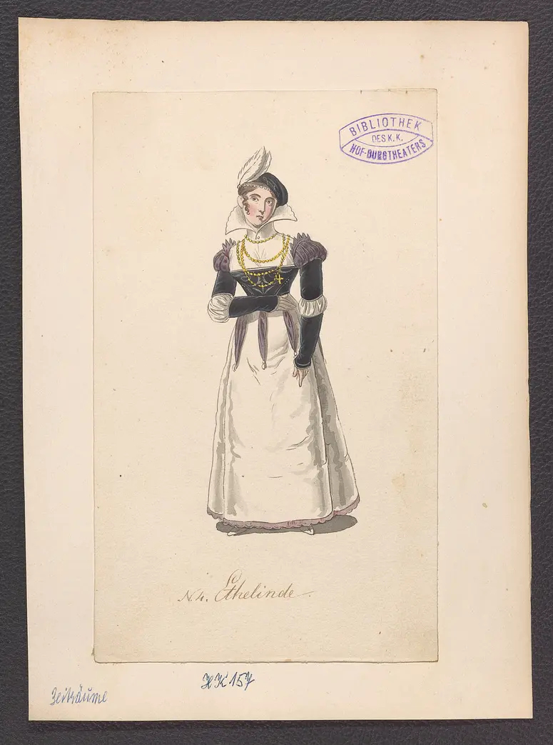 Die Zeitalter, Alternativtitel: Die Zeiträume, Titel der Serie: Figurinen des k.k. Hof-Burgtheaters