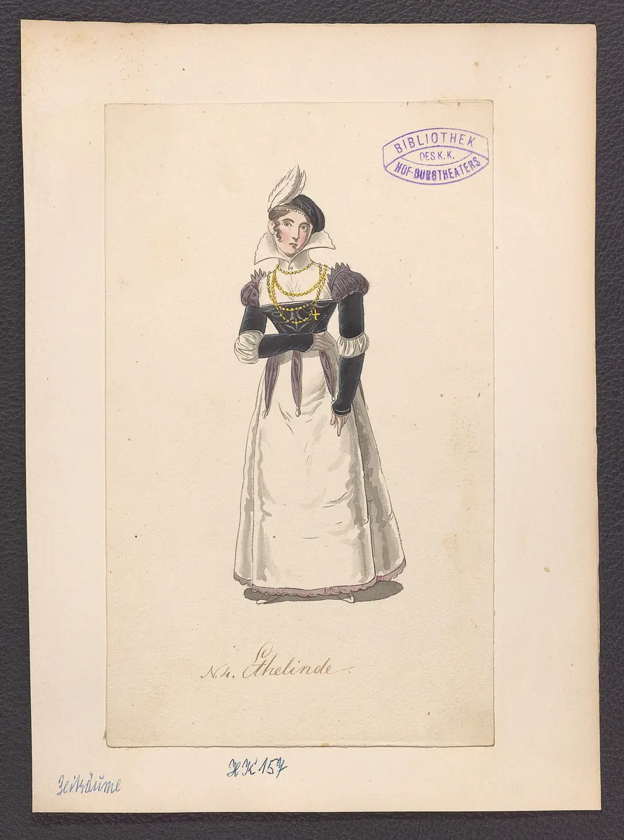 Die Zeitalter, Alternativtitel: Die Zeiträume, Titel der Serie: Figurinen des k.k. Hof-Burgtheaters