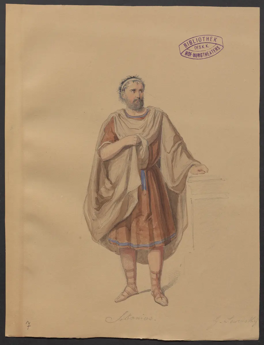 Die Fabier, Titel der Serie: Figurinen des k.k. Hof-Burgtheaters
