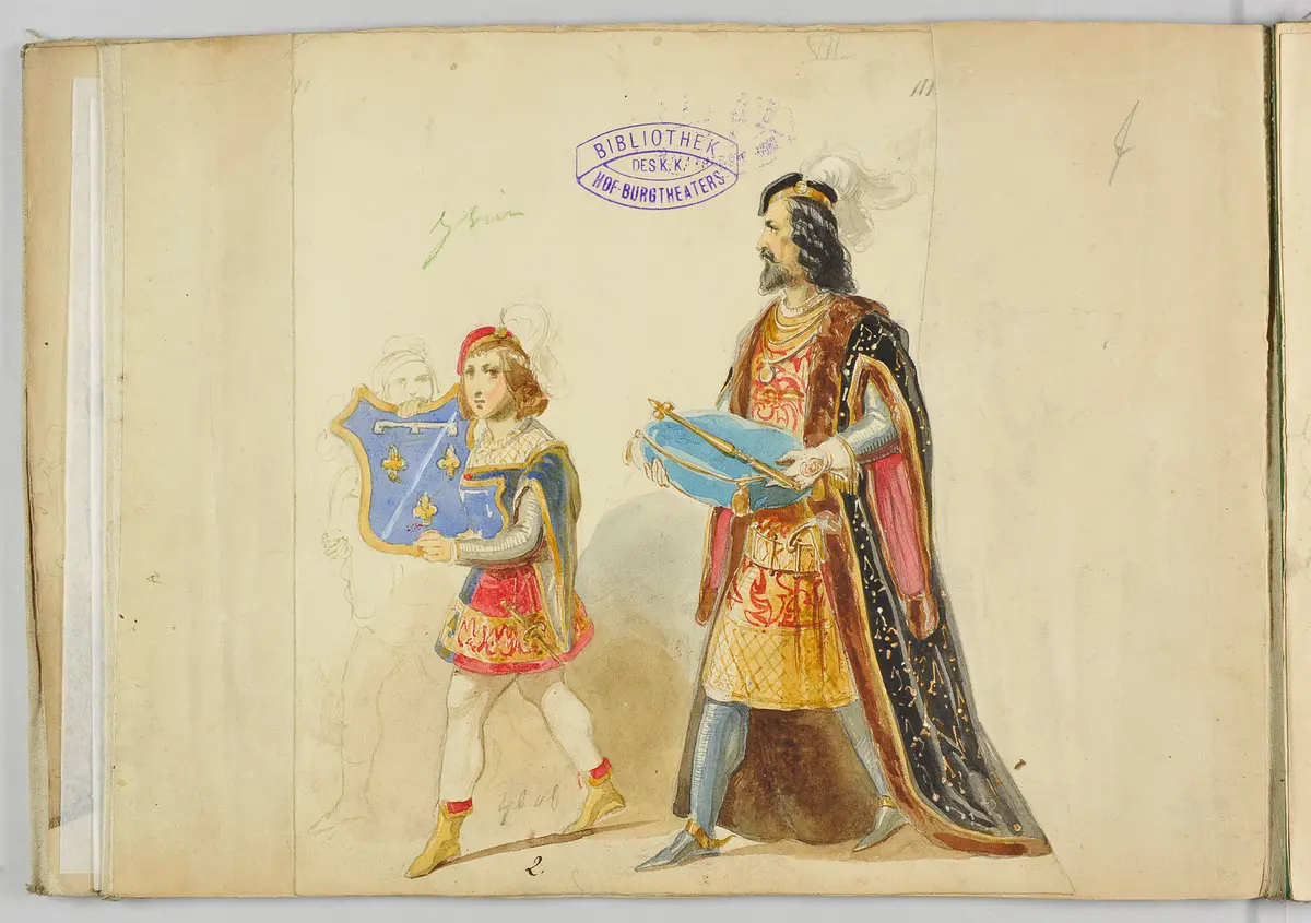Die Jungfrau von Orleans, Titel der Serie: Figurinen des k.k. Hof-Burgtheaters