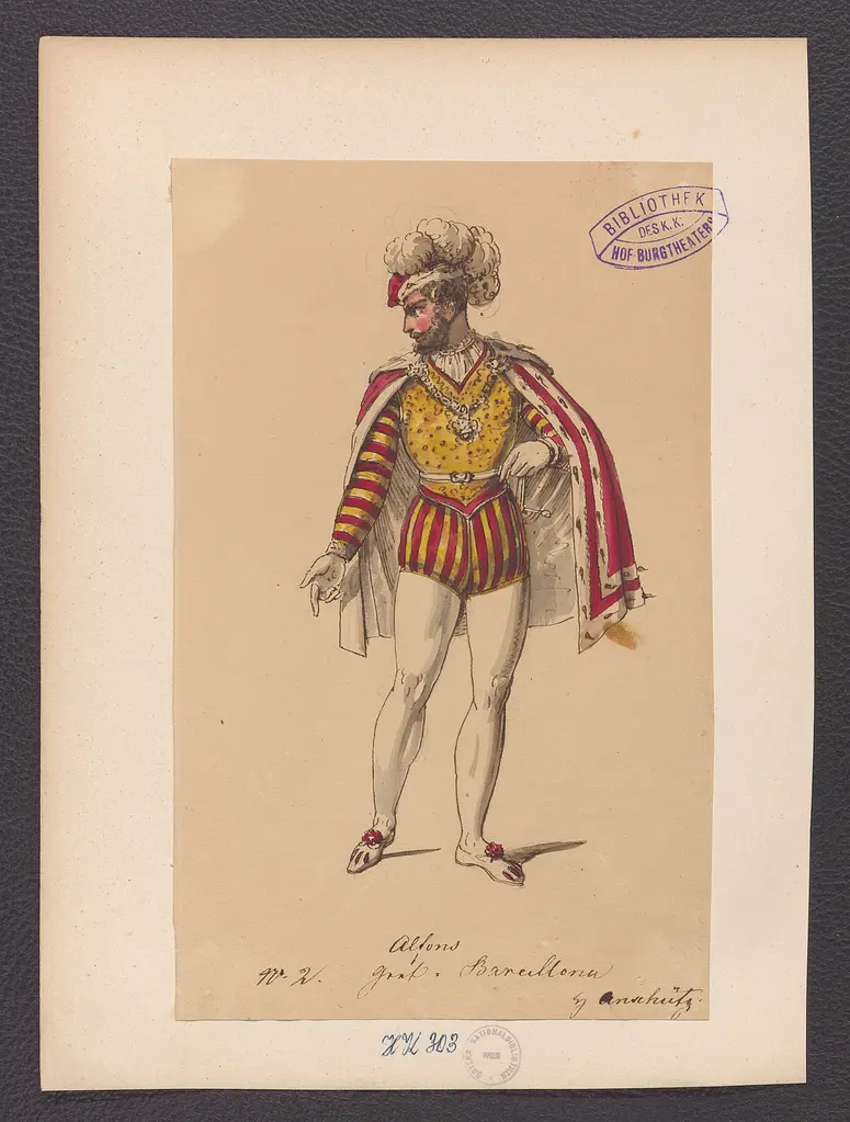 Das Haus Barcellona, Titel der Serie: Figurinen des k.k. Hof-Burgtheaters