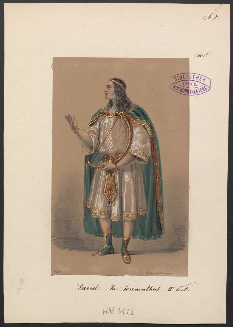 Saul, Titel der Serie: Figurinen des k.k. Hof-Burgtheaters