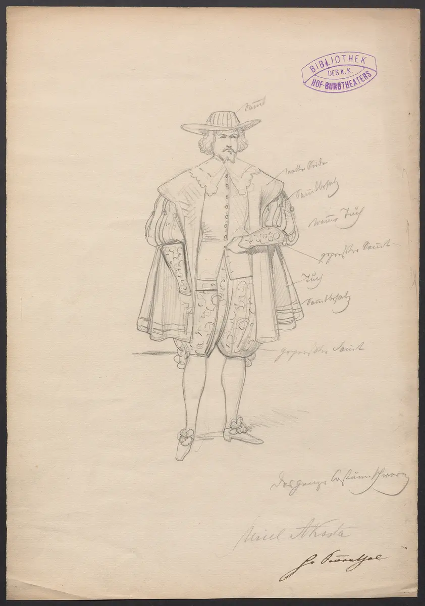 Uriel Acosta, Titel der Serie: Figurinen des k.k. Hof-Burgtheaters
