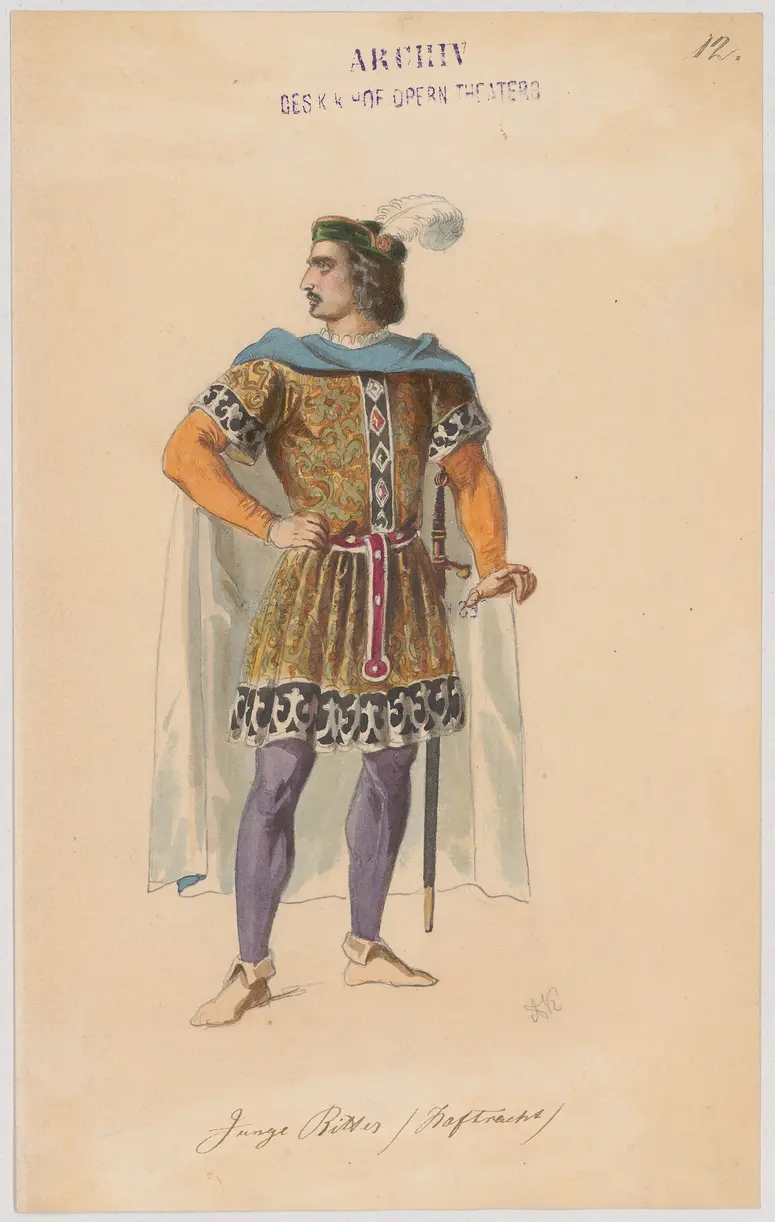 Euryanthe, Titel der Serie: Figurinen des k.k. Hofoperntheaters