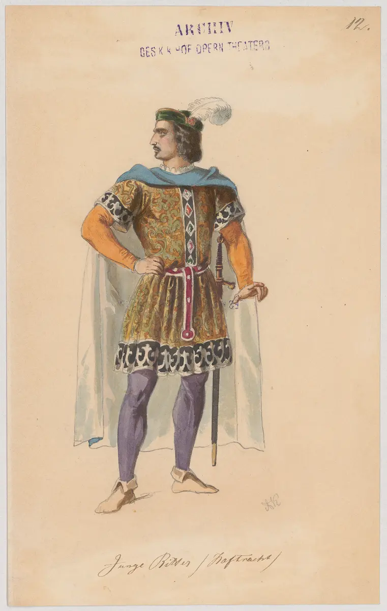 Euryanthe, Titel der Serie: Figurinen des k.k. Hofoperntheaters