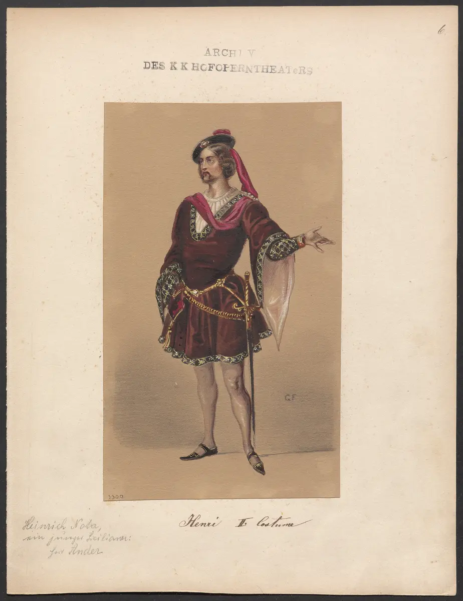 Die sizilianische Vesper, Originaltitel: Les vêpres siciliennes, Titel der Serie: Figurinen des k.k. Hofoperntheaters