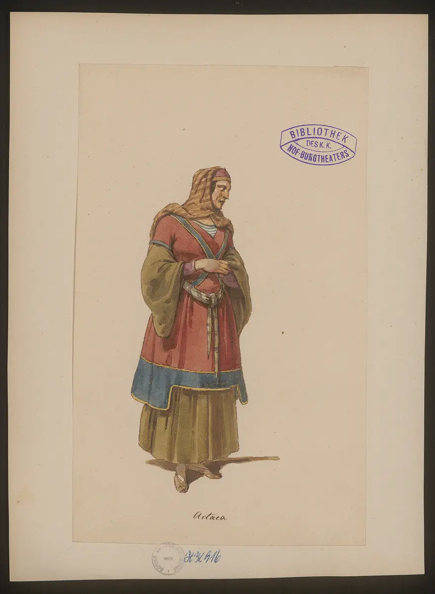 Der Sohn der Wildnis, Titel der Serie: Figurinen des k.k. Hof-Burgtheaters