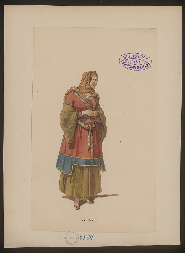 Der Sohn der Wildnis, Titel der Serie: Figurinen des k.k. Hof-Burgtheaters