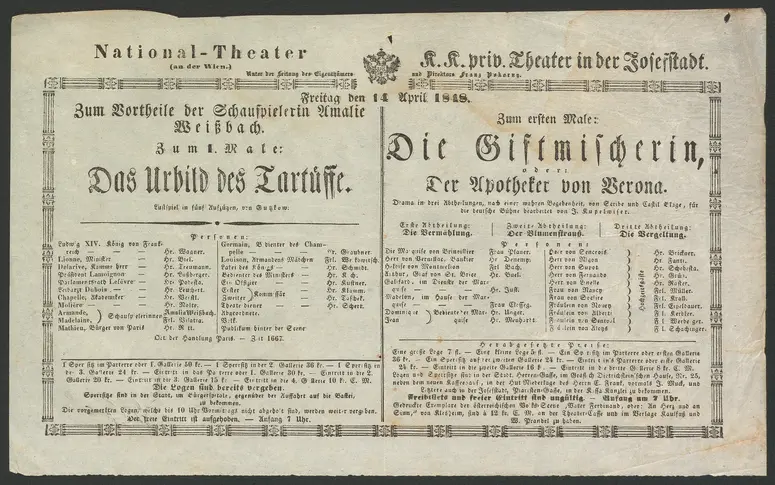 Das Urbild des Tartüffe, Das Urbild des Tartuffe, Die Giftmischerin, oder Der Apotheker von Verona