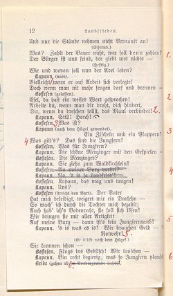 Landfrieden. Deutsche Komödie in drei Aufzügen