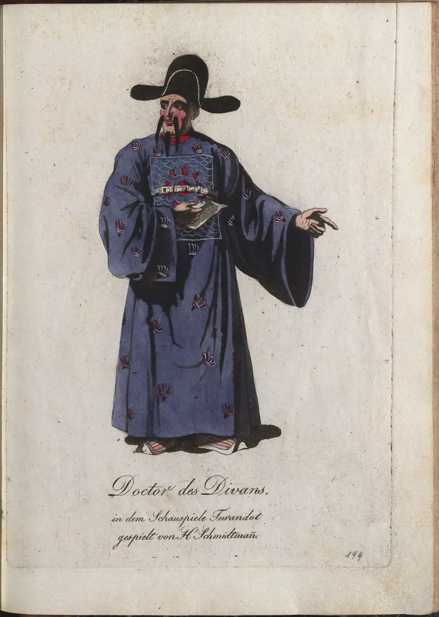 Turandot, Titel der Serie: Auswahl schöner Costumes für Theater- und Ball-Anzüge