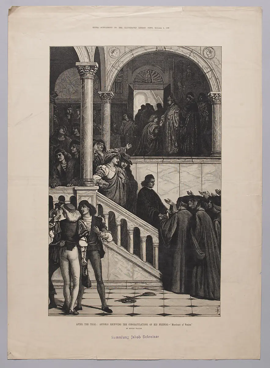 Der Kaufmann von Venedig, Titel in Vorlageform: The Merchant of Venice, Name der Zeitschrift: The Illustrated London News