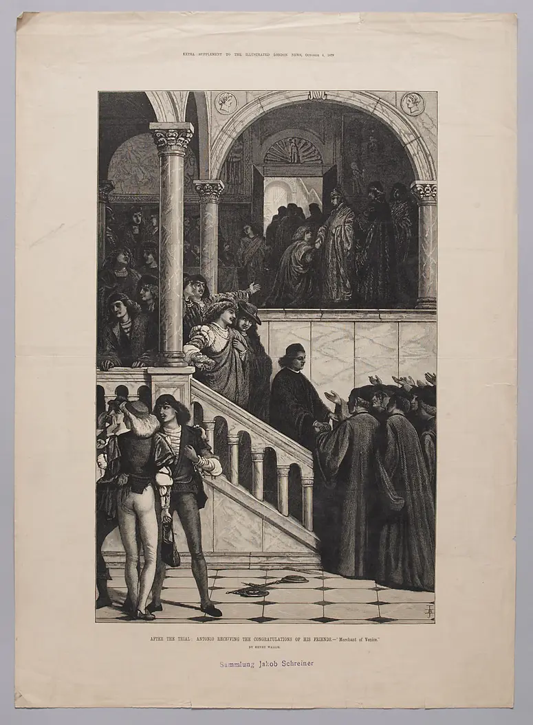Der Kaufmann von Venedig, Titel in Vorlageform: The Merchant of Venice, Name der Zeitschrift: The Illustrated London News