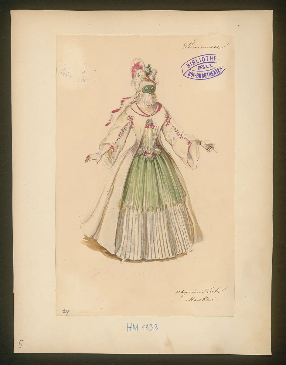 Struensee und die Deutschen in Dänemark, Titel der Serie: Figurinen des k.k. Hof-Burgtheaters