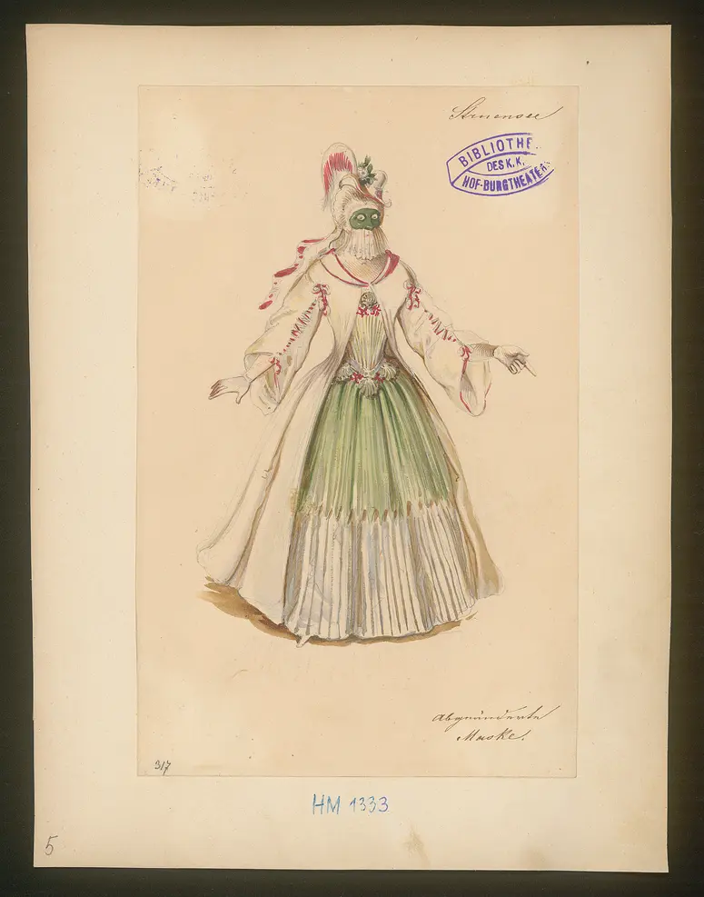 Struensee und die Deutschen in Dänemark, Titel der Serie: Figurinen des k.k. Hof-Burgtheaters