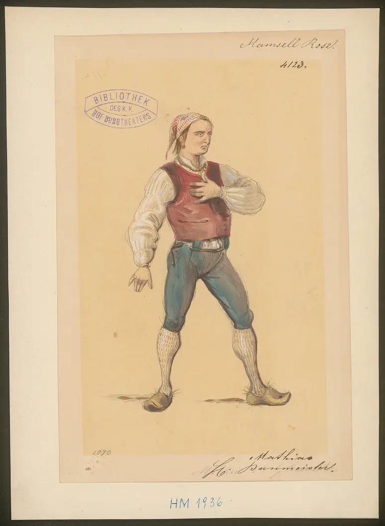 Mamsell Rose, Originaltitel: Mam'sell' Rose, Titel der Serie: Figurinen des k.k. Hof-Burgtheaters