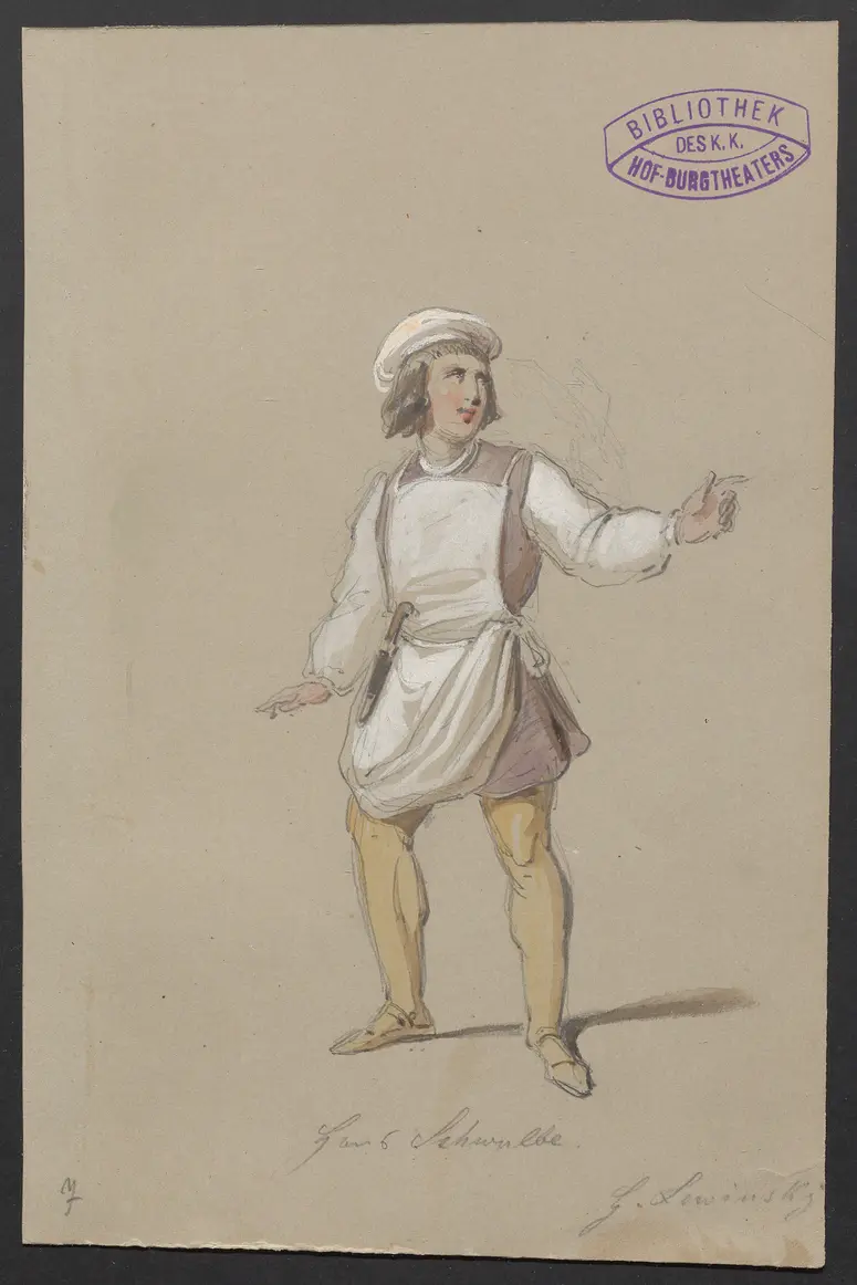 Kunz von Kaufung, Titel der Serie: Figurinen des k.k. Hof-Burgtheaters