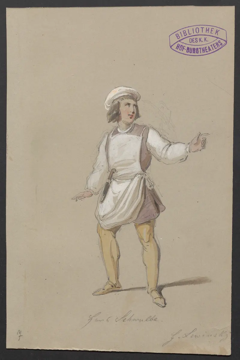 Kunz von Kaufung, Titel der Serie: Figurinen des k.k. Hof-Burgtheaters