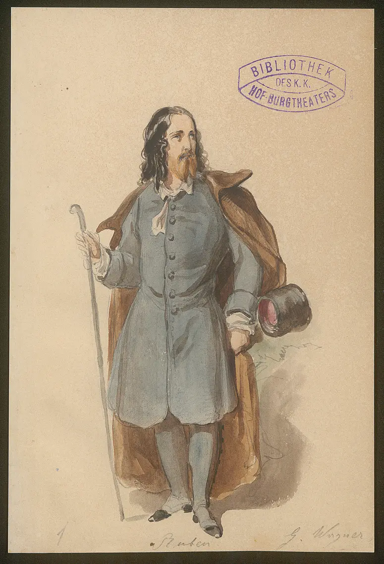 Deborah, Titel der Serie: Figurinen des k.k. Hof-Burgtheaters