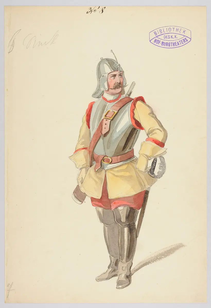 Am Tage von Oudenaarde, Alternativtitel: Am Tage von Oudenarde, Titel der Serie: Figurinen des k.k. Hof-Burgtheaters