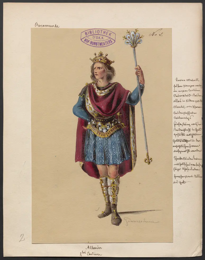 Rosamunde, Titel der Serie: Figurinen des k.k. Hof-Burgtheaters