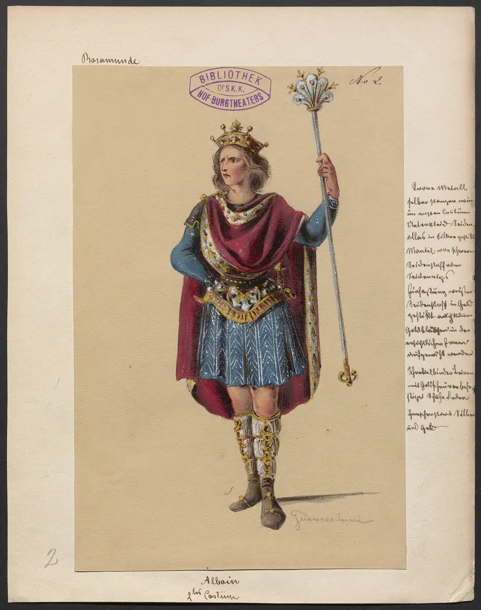Rosamunde, Titel der Serie: Figurinen des k.k. Hof-Burgtheaters