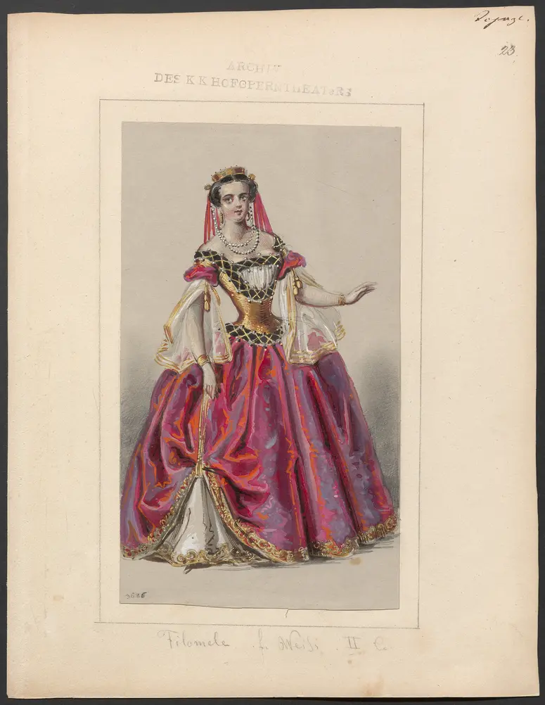 Königin Topas, Originaltitel: La reine Topaze, Titel der Serie: Figurinen des k.k. Hofoperntheaters