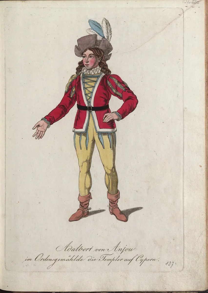 Die Templer auf Cypern, Titel der Serie: Auswahl schöner Costumes für Theater- und Ball-Anzüge