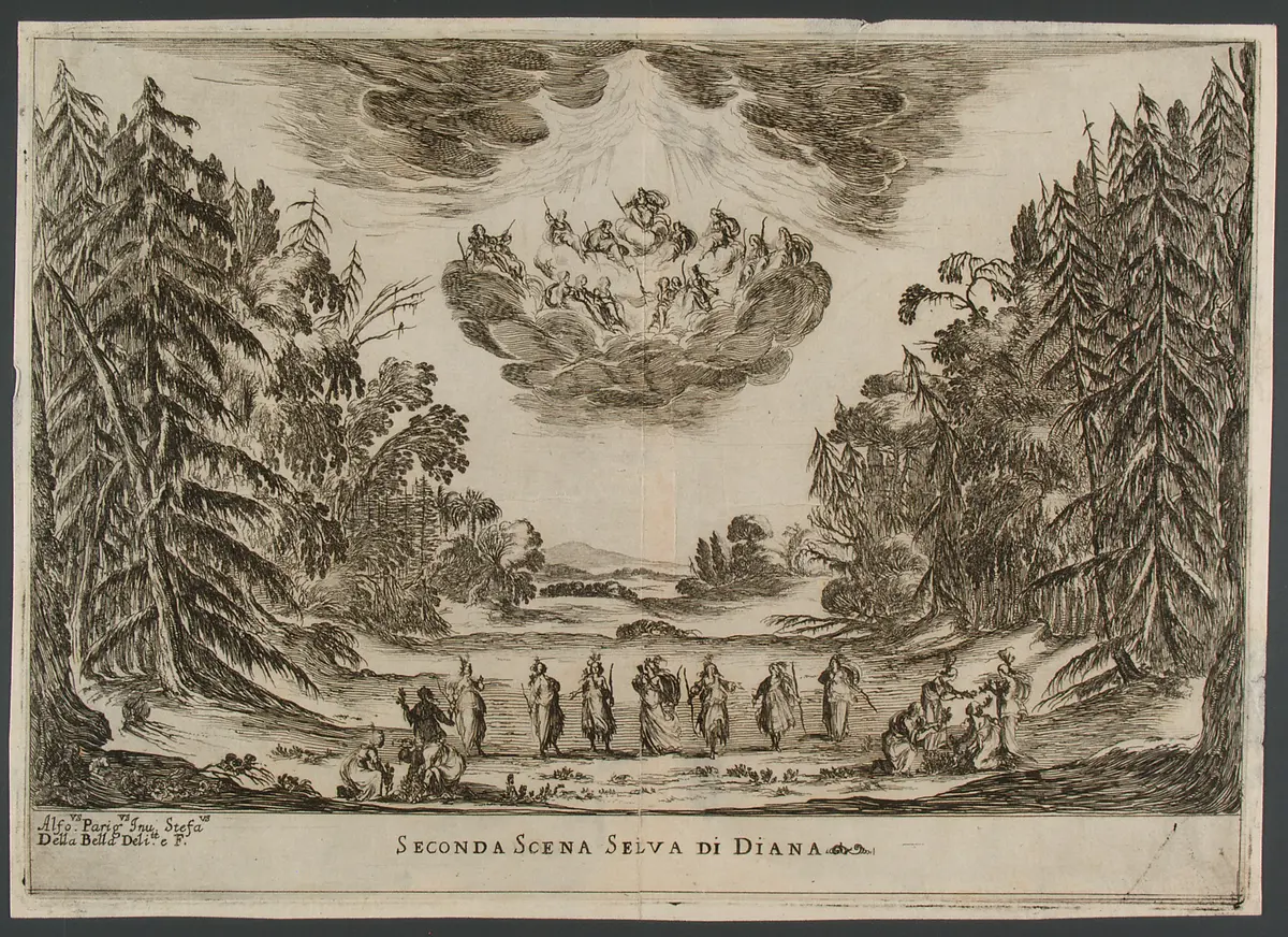 Le nozze degli dei, Titel in Vorlageform: Le nozze degli dei. Favola Dell Ab' Gio. Carlo Coppola Rappresentata in Musica in Firenze nelle reali nozze de serenis.mi Gran Duchi di Toschana Ferdinando II. e Vittoria Principessa d'Urbino