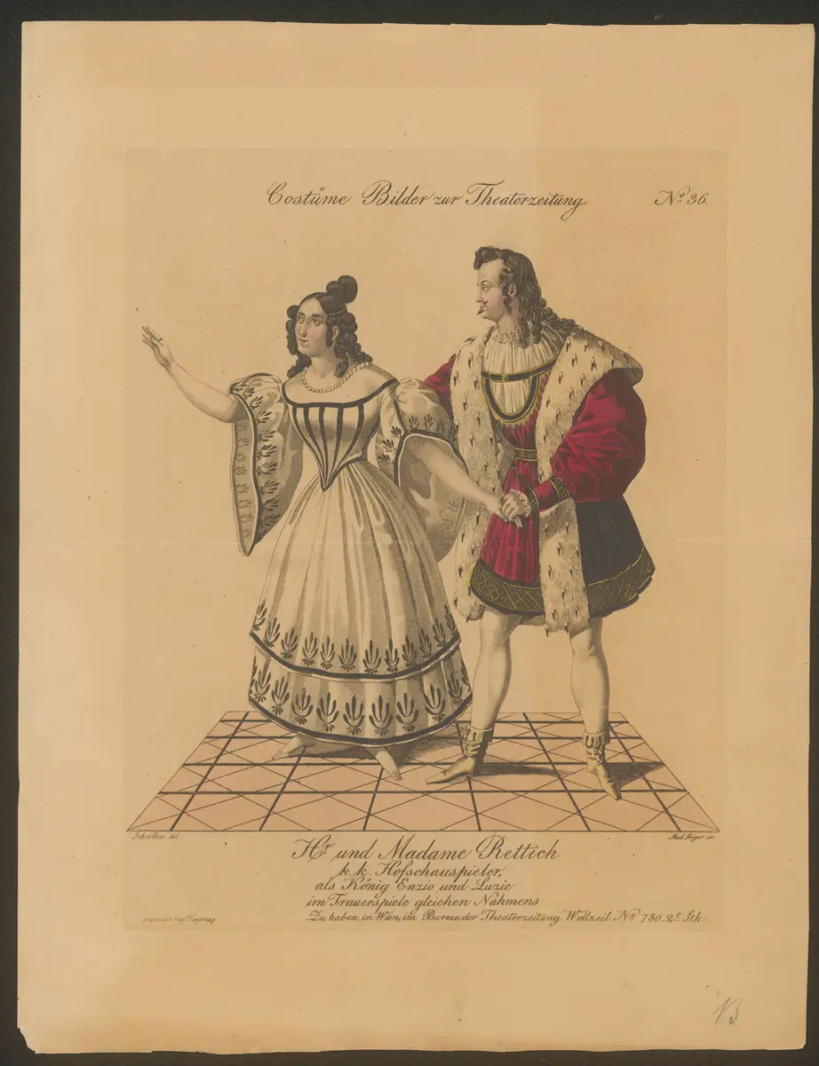 König Enzio, Titel der Serie: Costume-Bild, Name der Zeitschrift: Wiener Theaterzeitung