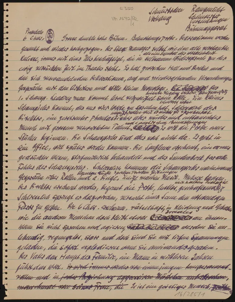 Sechs Personen suchen einen Autor