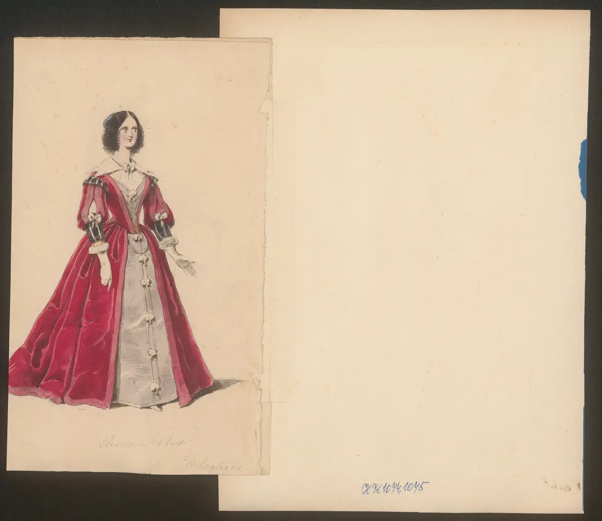 Dina, Titel der Serie: Figurinen des k.k. Hof-Burgtheaters