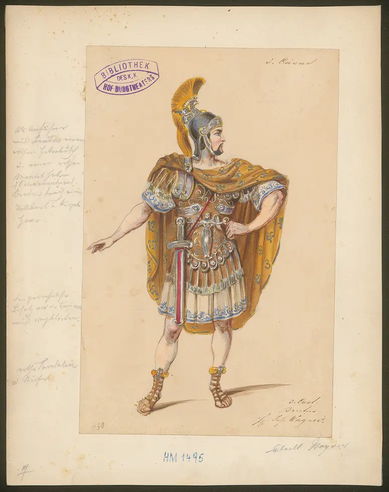 Julius Cäsar, Originaltitel: The Tragedy of Julius Caesar, Titel der Serie: Figurinen des k.k. Hof-Burgtheaters