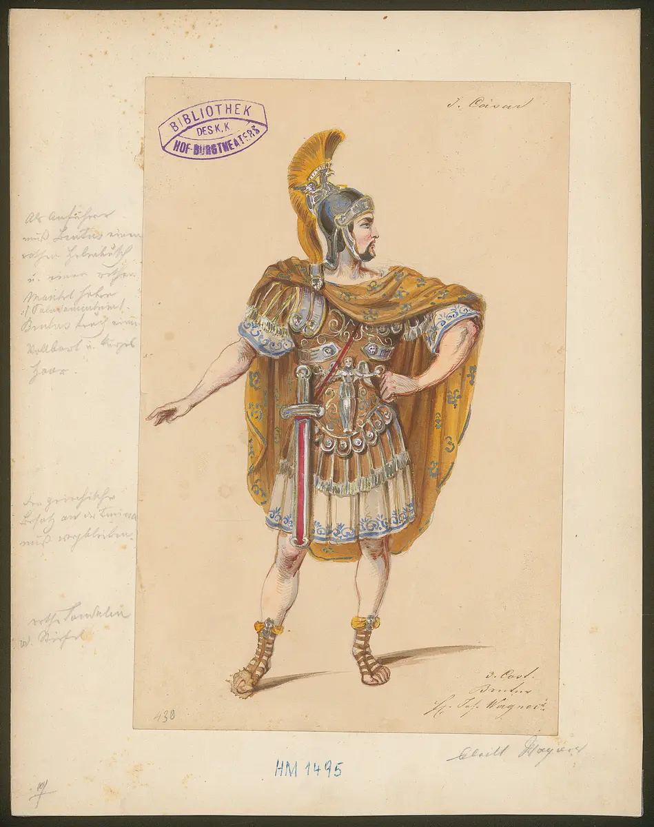 Julius Cäsar, Originaltitel: The Tragedy of Julius Caesar, Titel der Serie: Figurinen des k.k. Hof-Burgtheaters