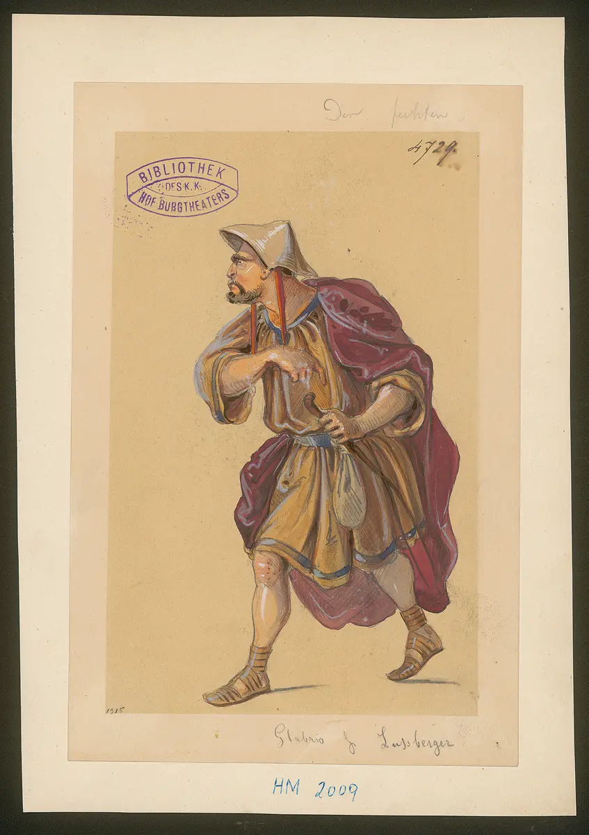 Der Fechter von Ravenna, Titel der Serie: Figurinen des k.k. Hof-Burgtheaters